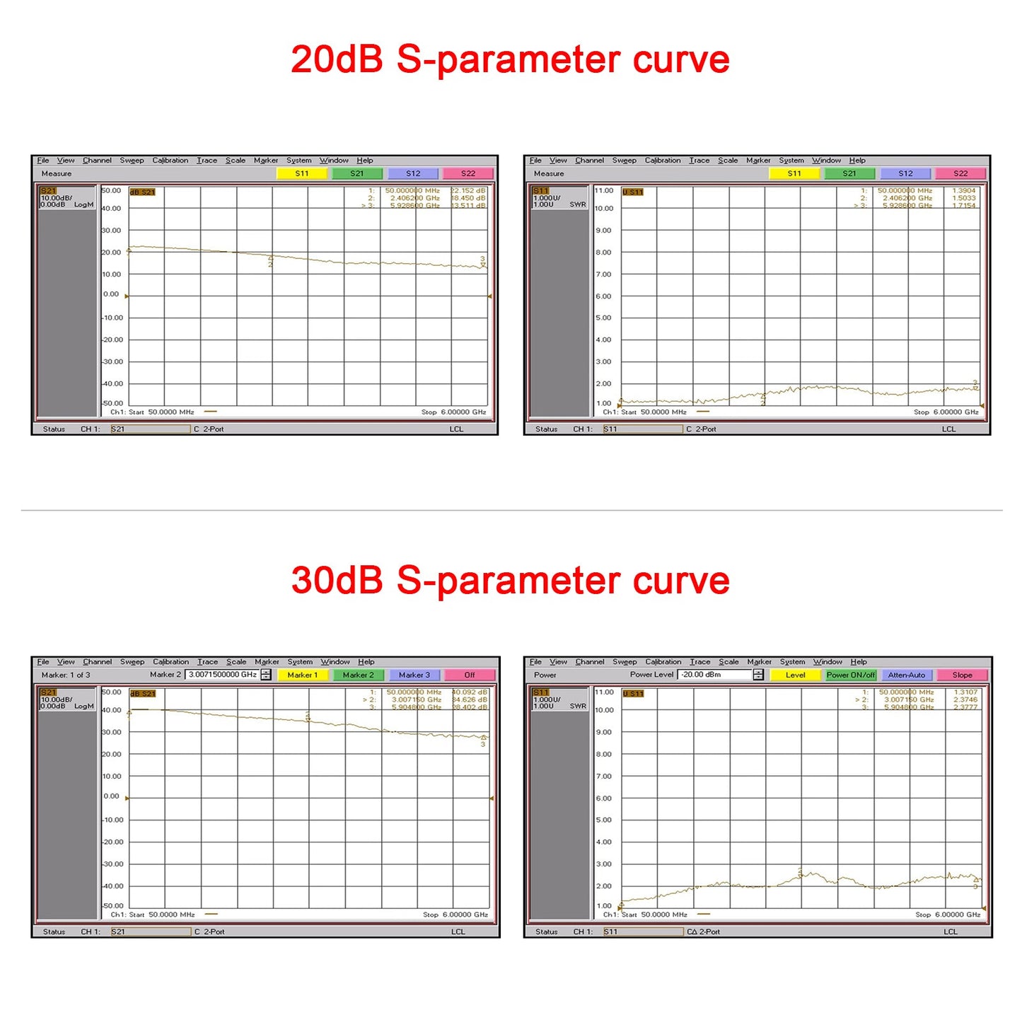 50m-6GHz Radio Frequenz Verst?rker 20dB 30dB High-Gain Front LNA Niedrigen Rauschen Signal