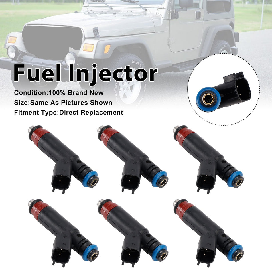 6 Stück Einspritzdüsen für Jeep TJ 2005-2006 und Wrangler 2005-2006 (Teilenummer: 53013690AA)