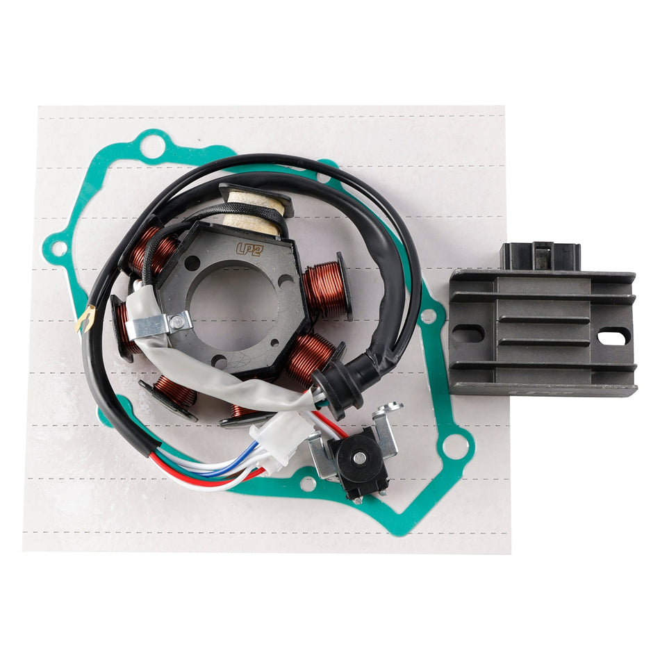 2004/2006/2008/2010/2013-2024 Yamaha YBR125 YBR125E YBR125EGS YBR125G 8 Spulen Stator Regler Gleichrichter Dichtung