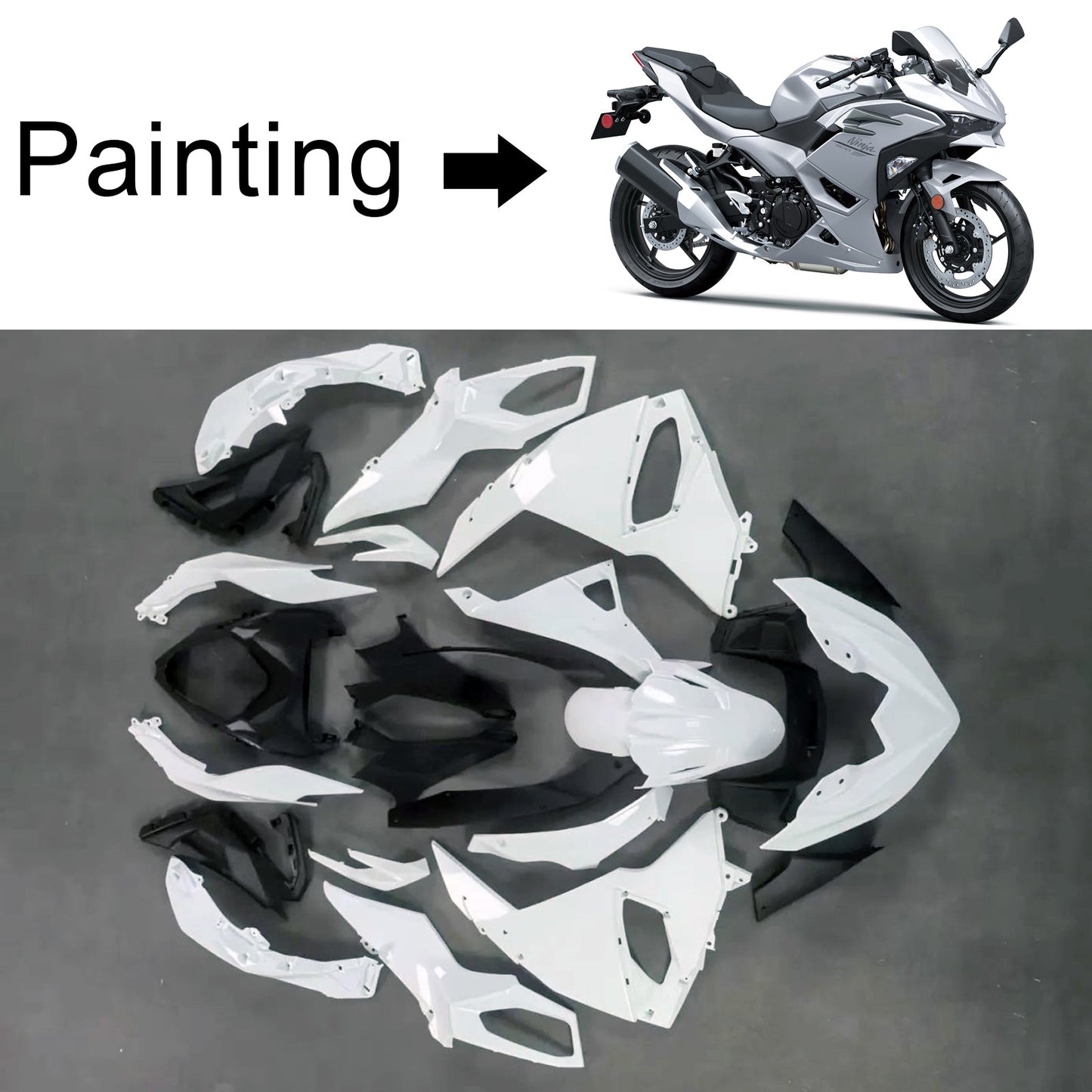 2024-2025 Kawasaki Ninja 500 Einspritzverkleidungssatz Karosserie ABS