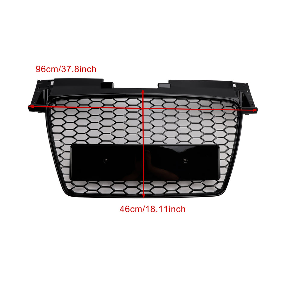 RS Style Front Honeycomb Grill Grille Für Audi TT TTS 2006-2014 Gloss Black