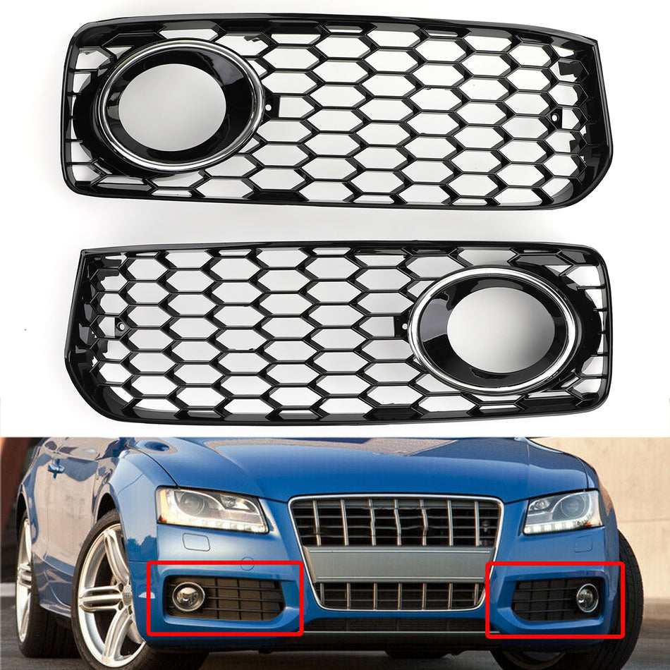 RS5 Style Honeycomb Fog Light Grille Grill Für Audi A5 S-Line/S5 B8 2008-2012