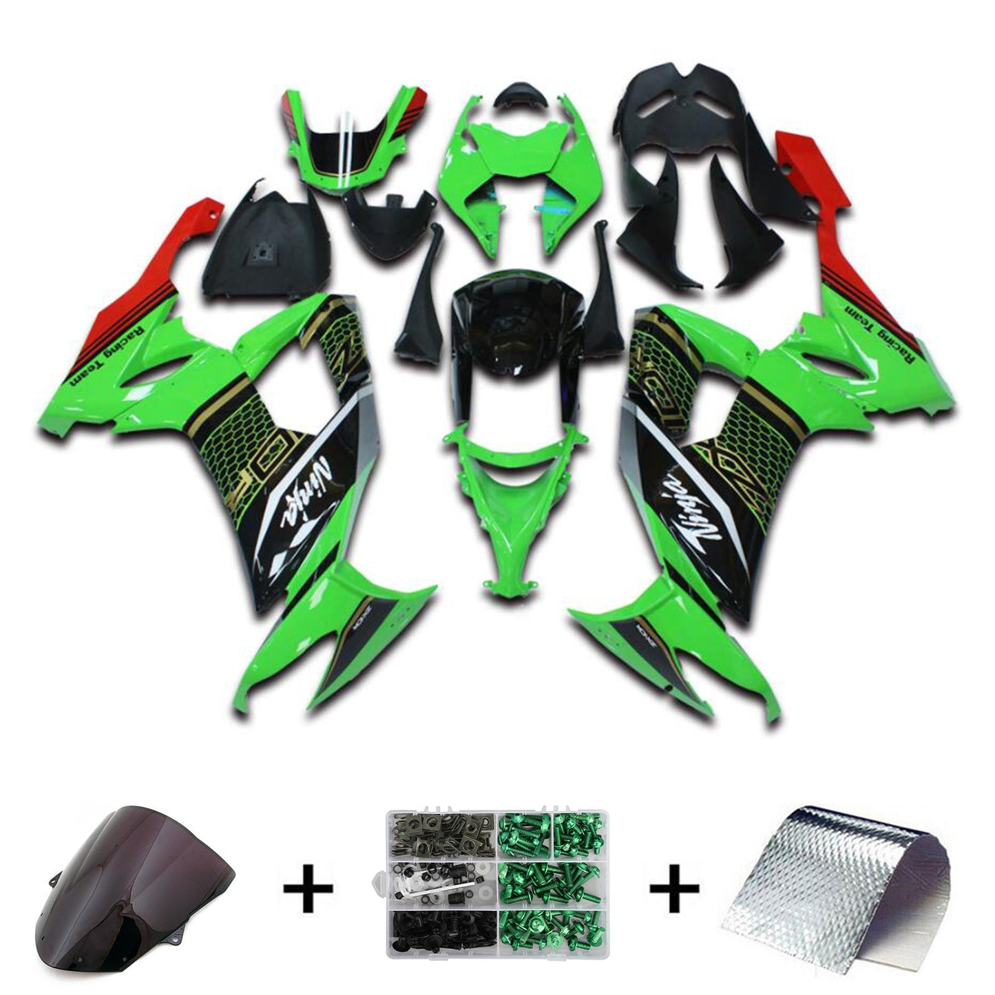 2008-2010 Kawasaki ZX10R Einspritzverkleidungssatz Karosserie Kunststoff ABS