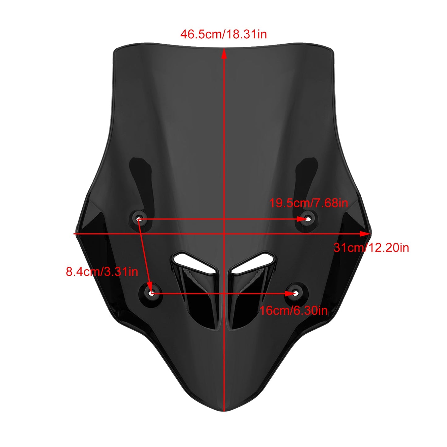 ABS Motorrad Windschutzscheibe Windschutz passend für HONDA CB400X/CB500X 2019-2024