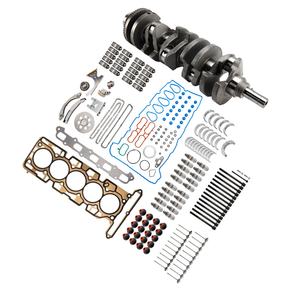2007–2008 Isuzu I-370 3,7 l (3654 cm³, 223 CID) L5 DOHC Motor-Reparatursatz Kurbelwelle 89017791 HS26390PT