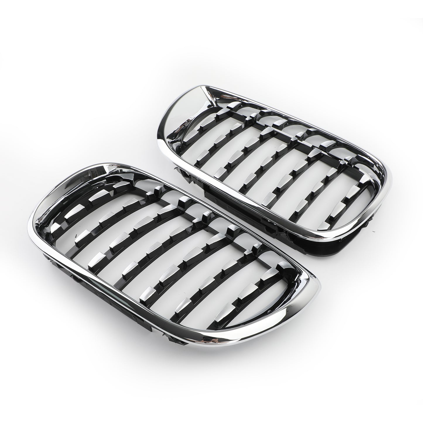 Pair Chrome Diamond Grille For BMW E46 Saloon/Touring Facelift 2002-2005 4Dr