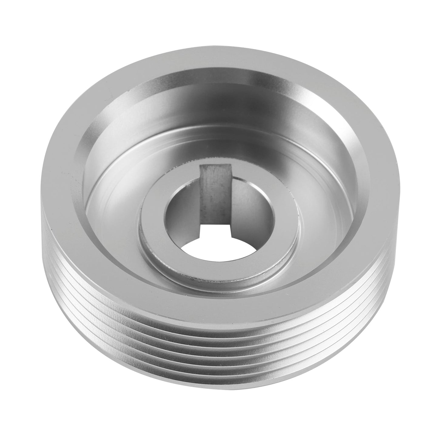 22-560/580 Riemenscheibe mit Schlüssel. Der Außendurchmesser beträgt 56 mm und die Bohrung 17 mm.