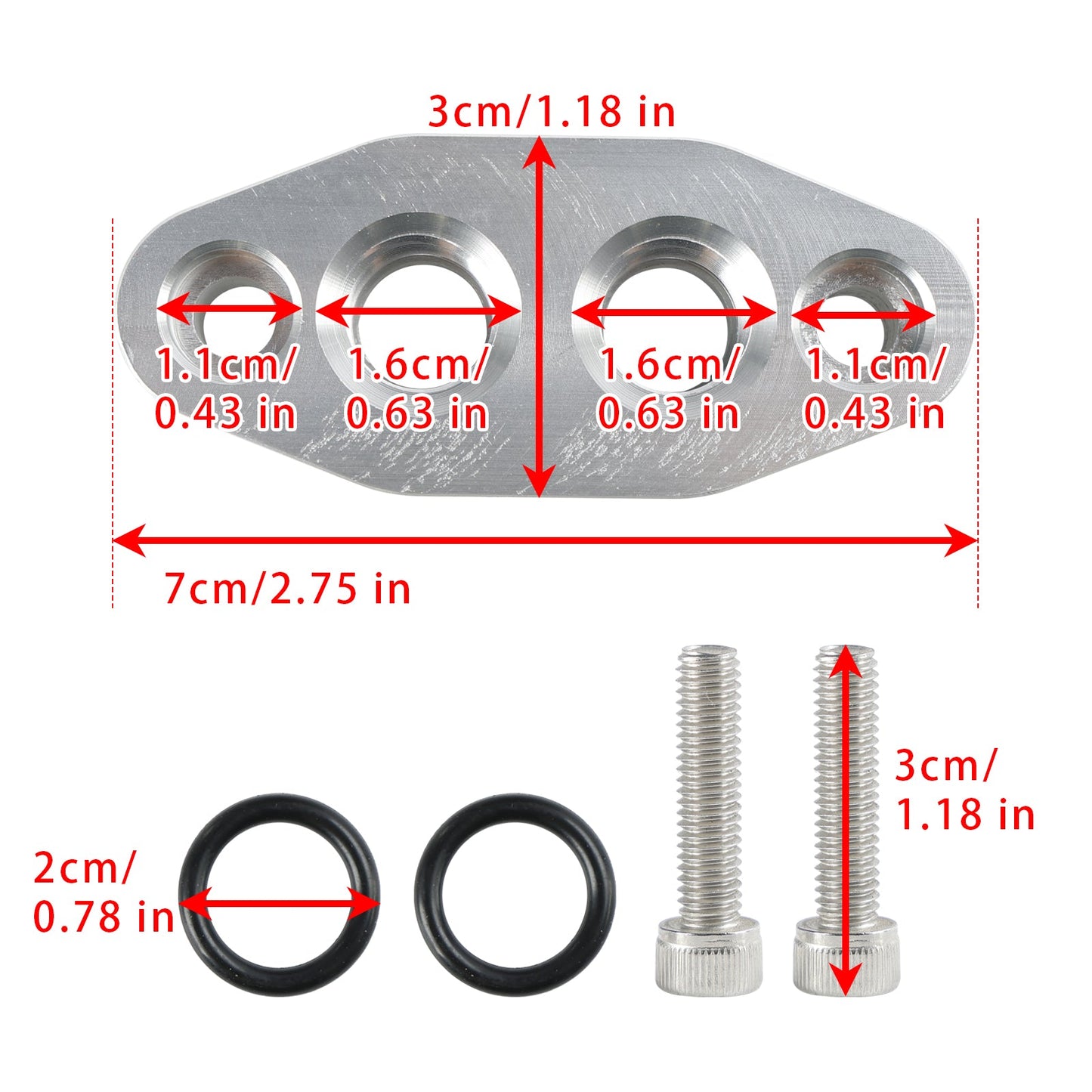 Ölkühleradapter 6AN ORB O-Ring Ein-/Ausgangsanschlussplatte LS1 LSX LS3 LS LS2 LS3 551600