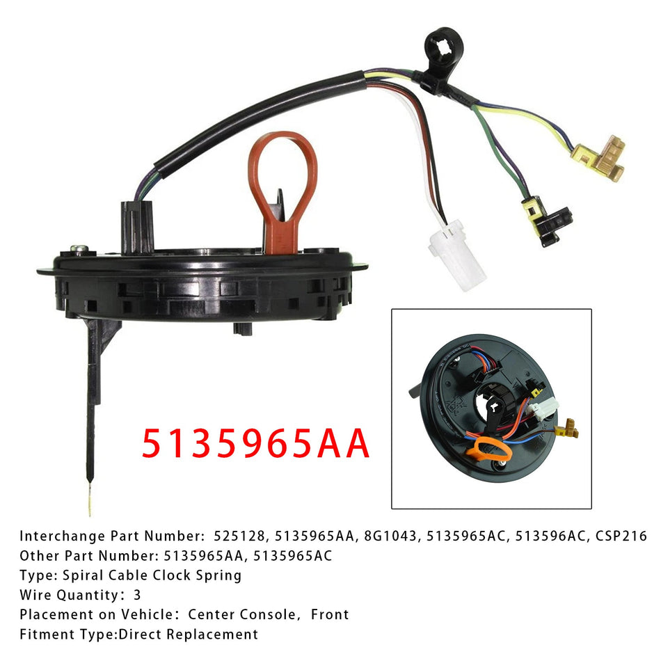 Spiralkabel Wickelfeder 5135965AA Für Dodge Charger Magnum Chrysler 300 05-08