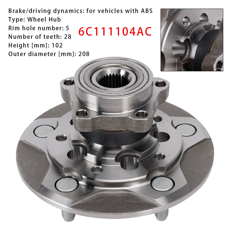 Ford Transit Tourneo FB 5-Loch 160 mm Radnabe vorne beidseitig 6C111104AC