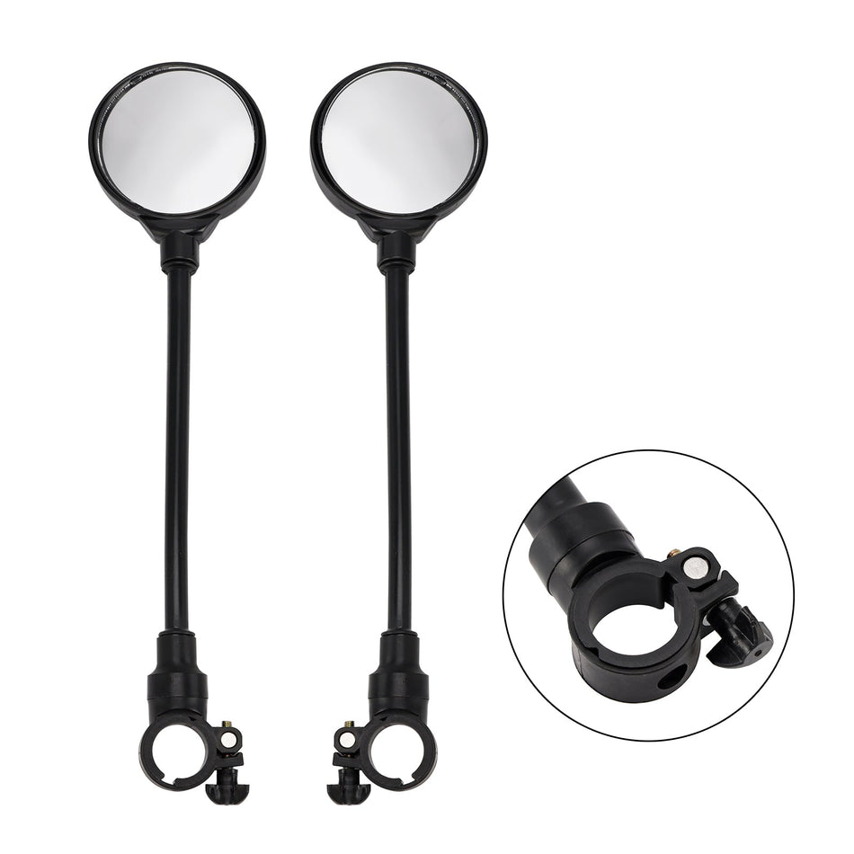 Drehbarer, verstellbarer Weitwinkel-Rückspiegel für Fahrradlenker, 2er-Pack