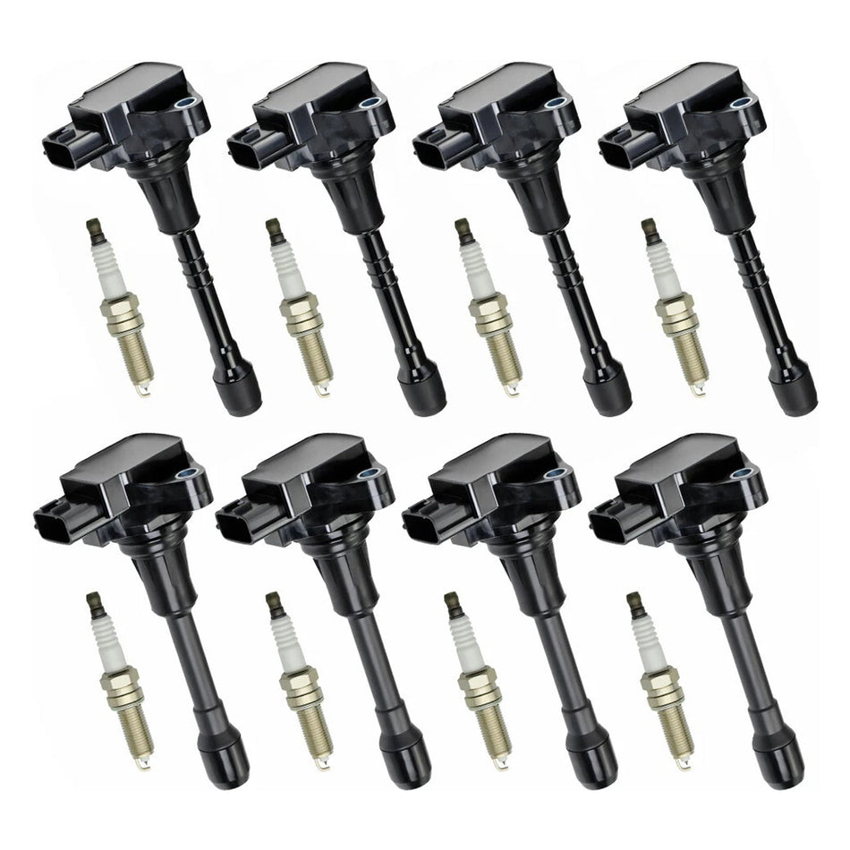 8-teiliges Zündspulen- und Zündkerzen-Set UF650 für Infiniti QX80 5.6L V8 2014-2019