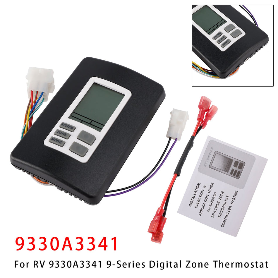 9330A3341 Digitaler Zonenthermostat der 9er-Serie, 12 V, Schwarz