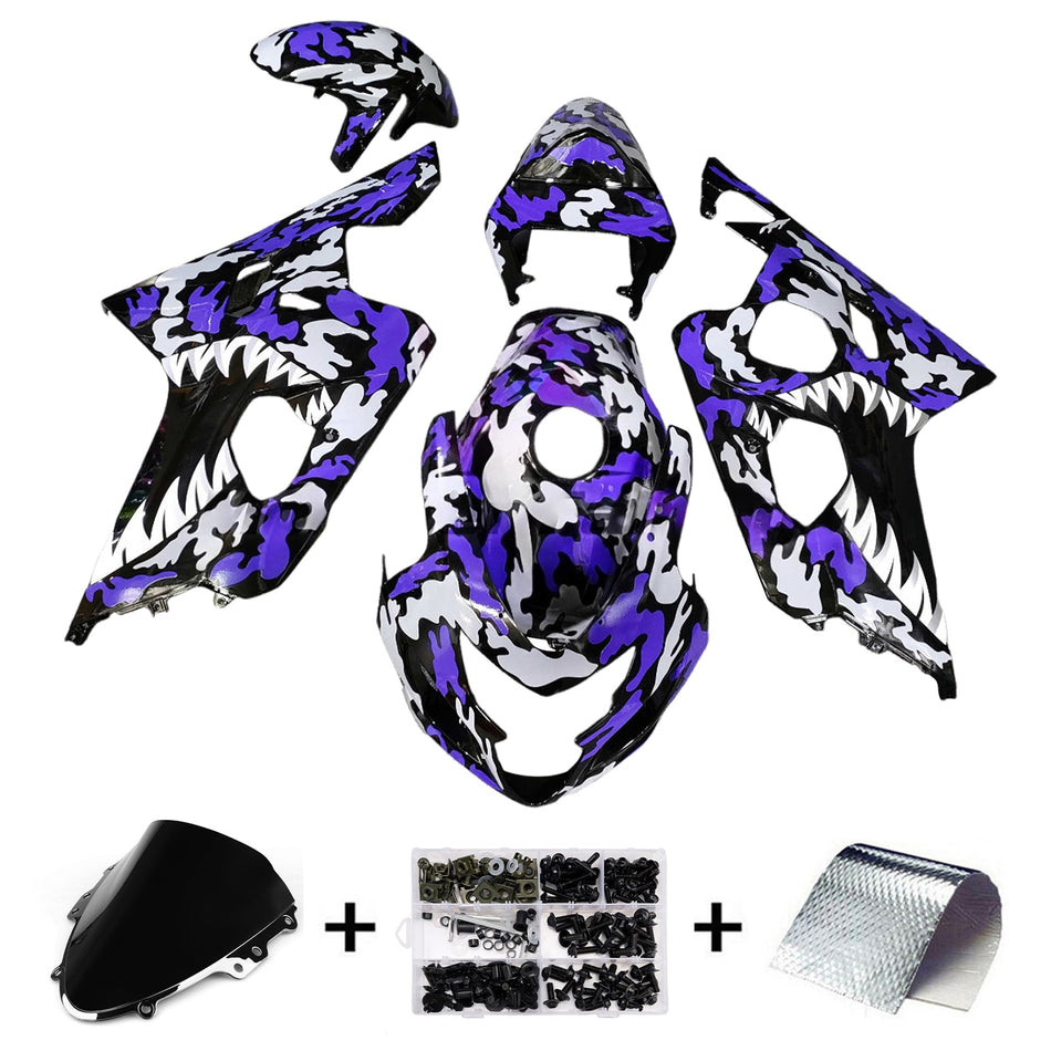 Injection Verkleidung Kit Karosserie Kunststoff ABS Für Suzuki GSXR 600/750 2004-2005 K4