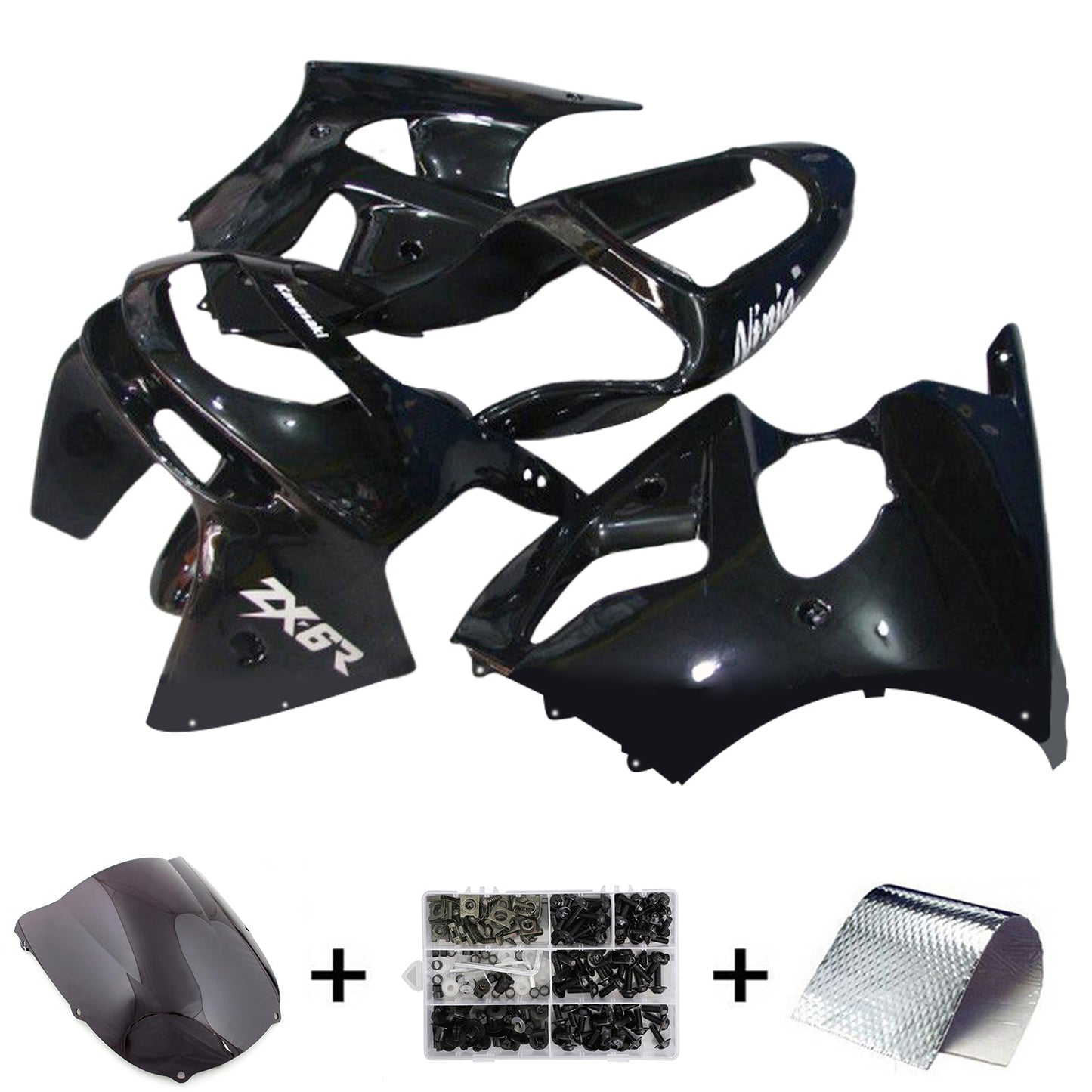 1998-1999 Kawasaki ZX6R Einspritzverkleidungssatz Karosserie Kunststoff ABS