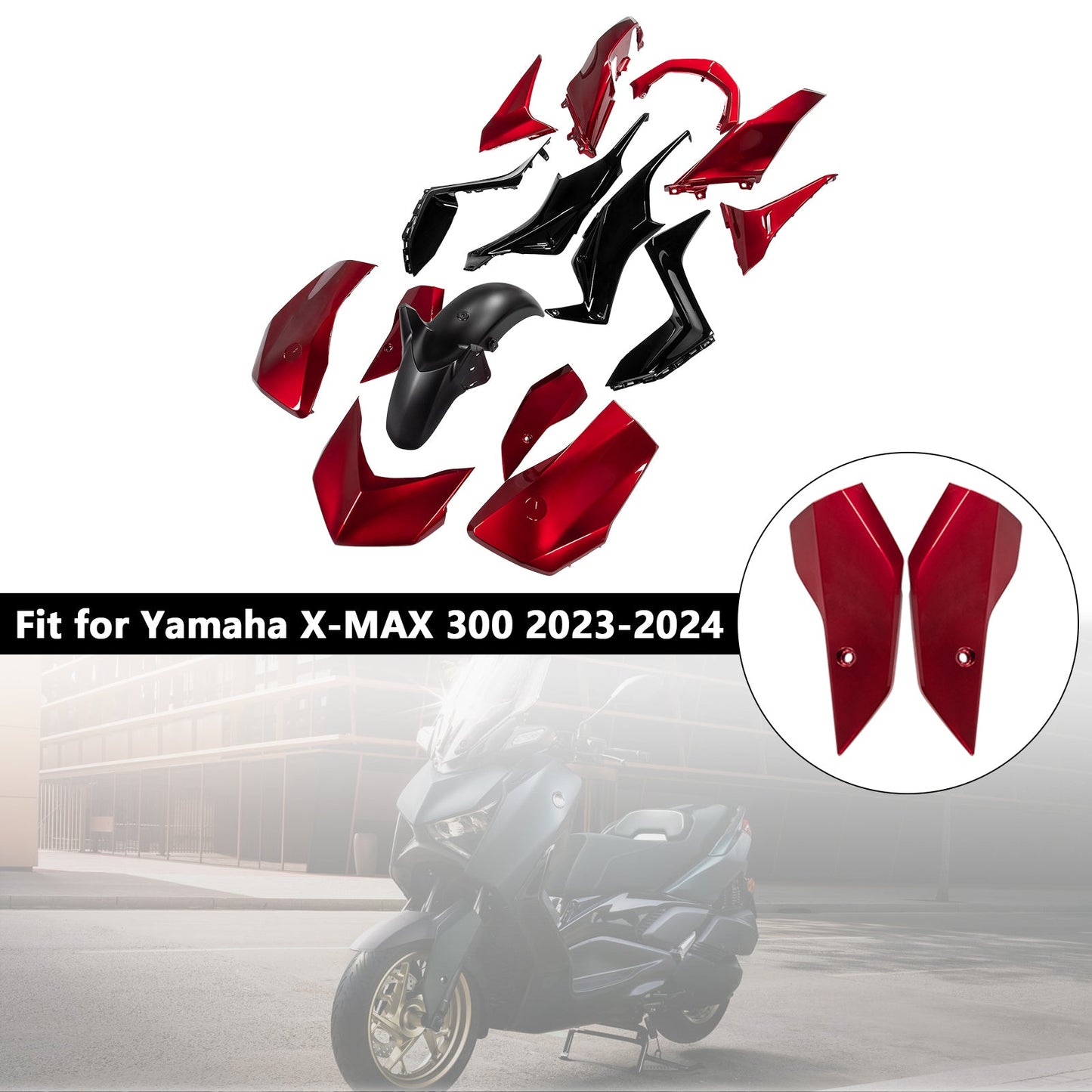 2023-2024 Yamaha X-MAX 300 XMAX Einspritz-ABS-Karosserieverkleidungssatz 11#