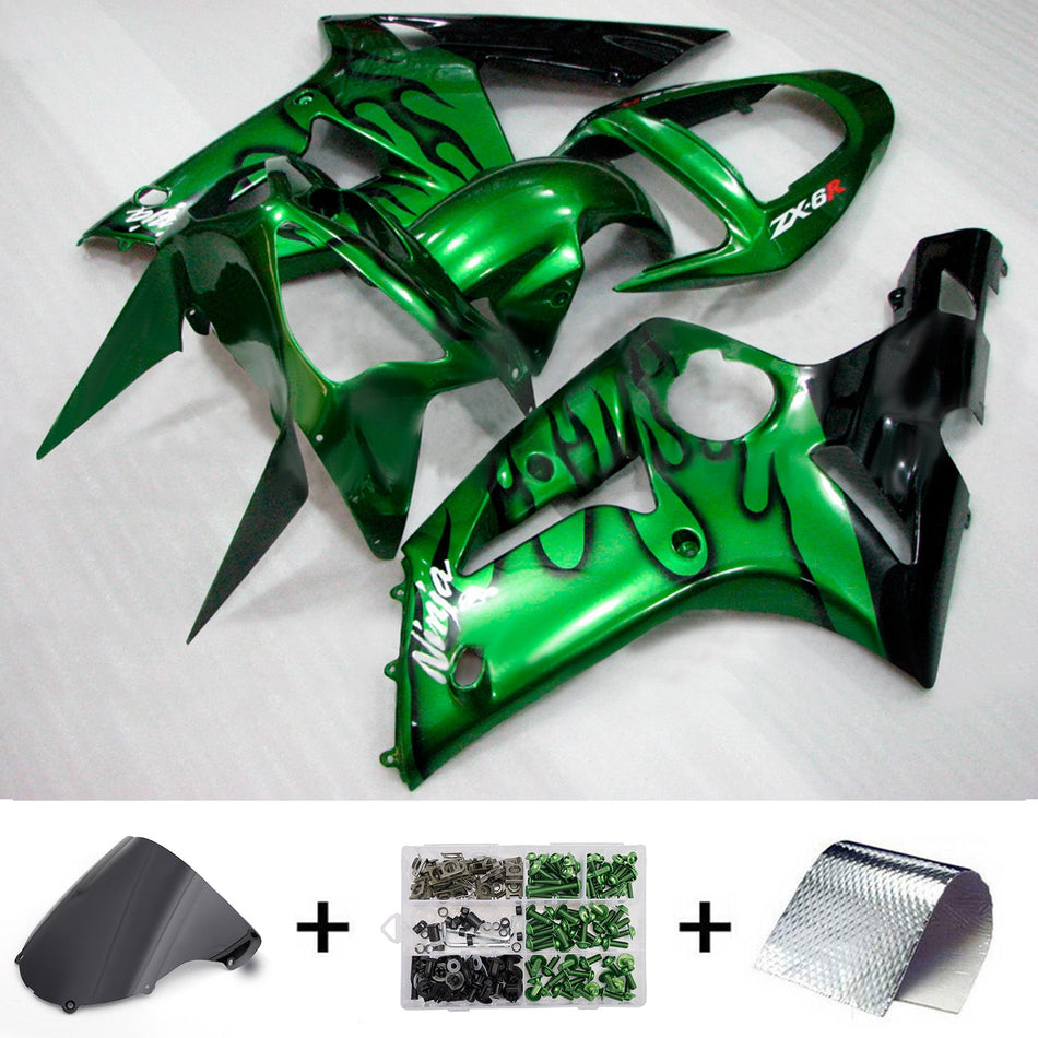 Verkleidungssatz aus ABS-Kunststoff, passend für Kawasaki ZX6R 636 2003-2004
