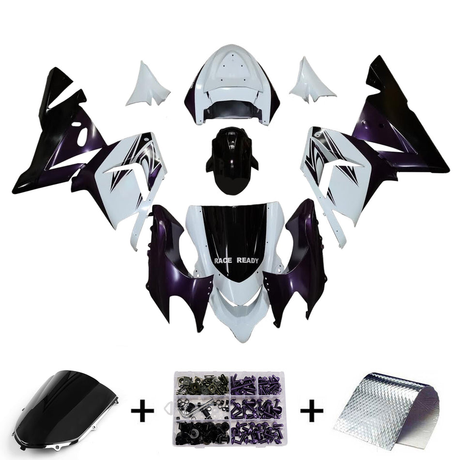 Injection Verkleidung Kit Karosserie Kunststoff ABS fit Für Kawasaki ZX10R 2004-2005