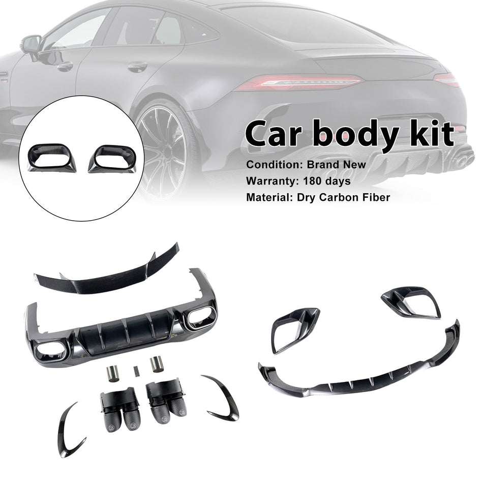 2021–2026 Passend für Mercedes-Benz AMG GT63 X290 4-Türer Carbonfaser-Stoßstangen-Bodykit