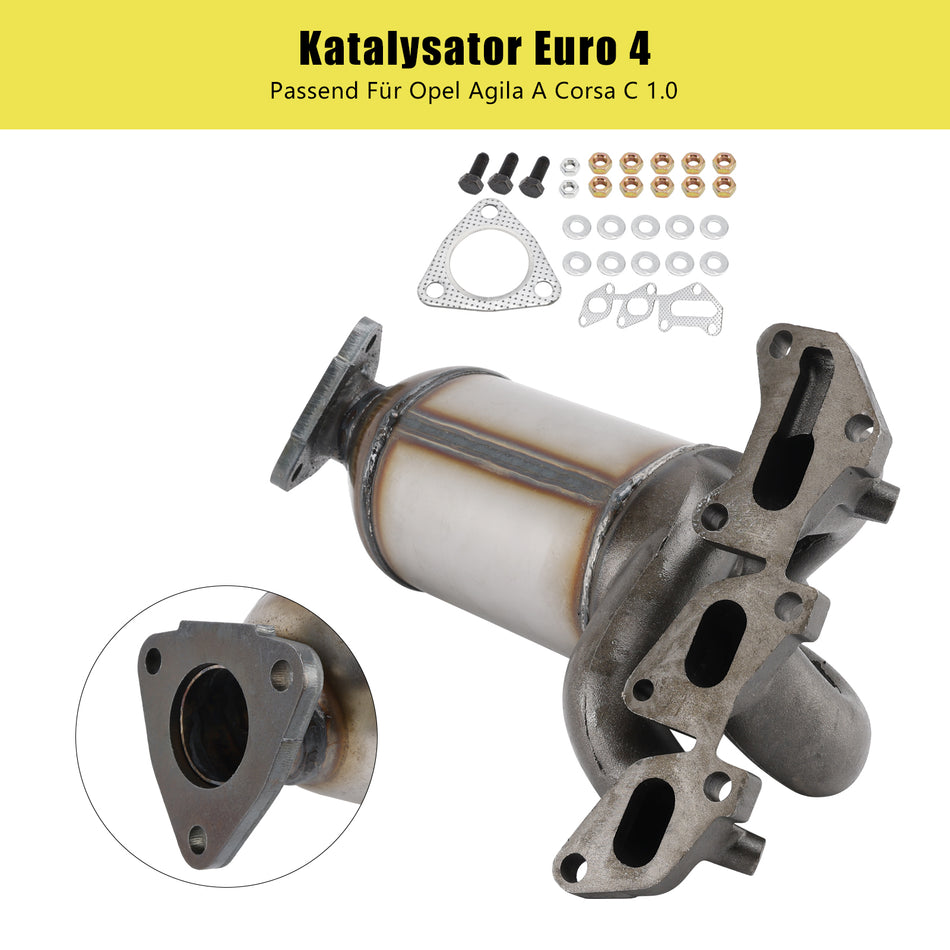 Vorderer Katalysator Euro 4 für Opel Agila A & Corsa C 1.0