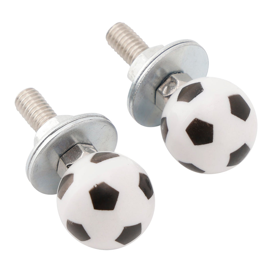 2x Custom SOCCER Kennzeichenschraube Kunststoff Motorrad Chopper Trike