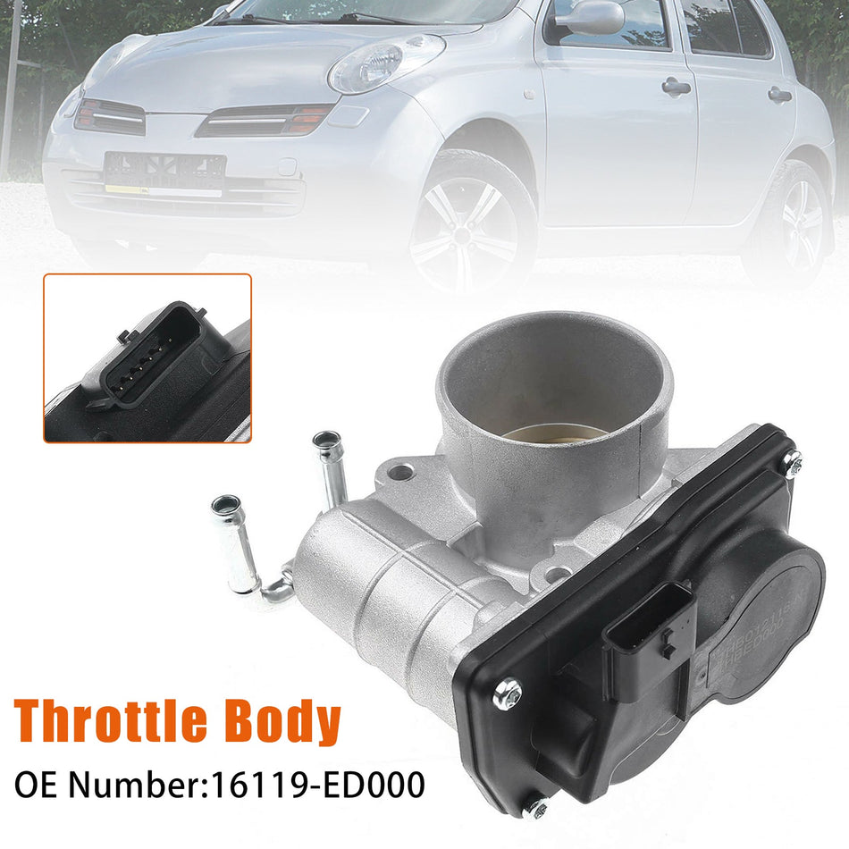 Drosselklappe 16119-ED000 für Nissan Qashqai+2 I J10, JJ10E, NJ10 1.6 HR 16 DE Benzin-SUV (2007–2013)