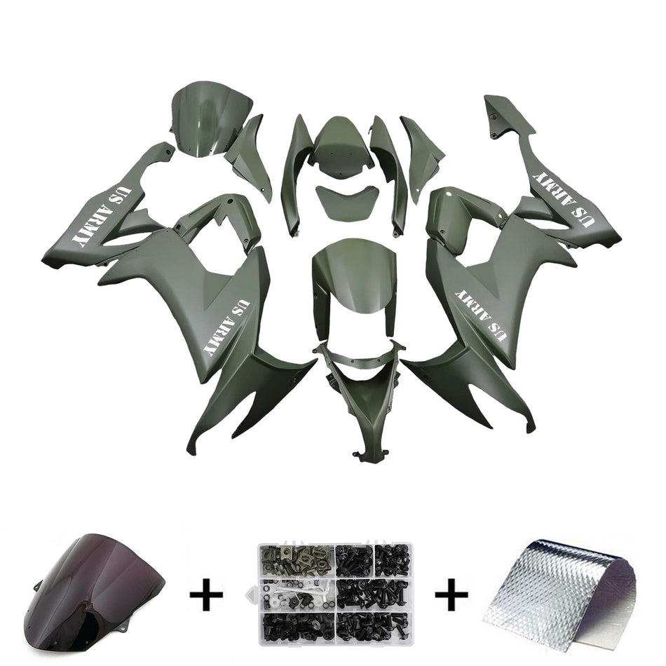 Injection Verkleidung Kit Karosserie Kunststoff ABS fit Für Kawasaki ZX10R 2008-2010