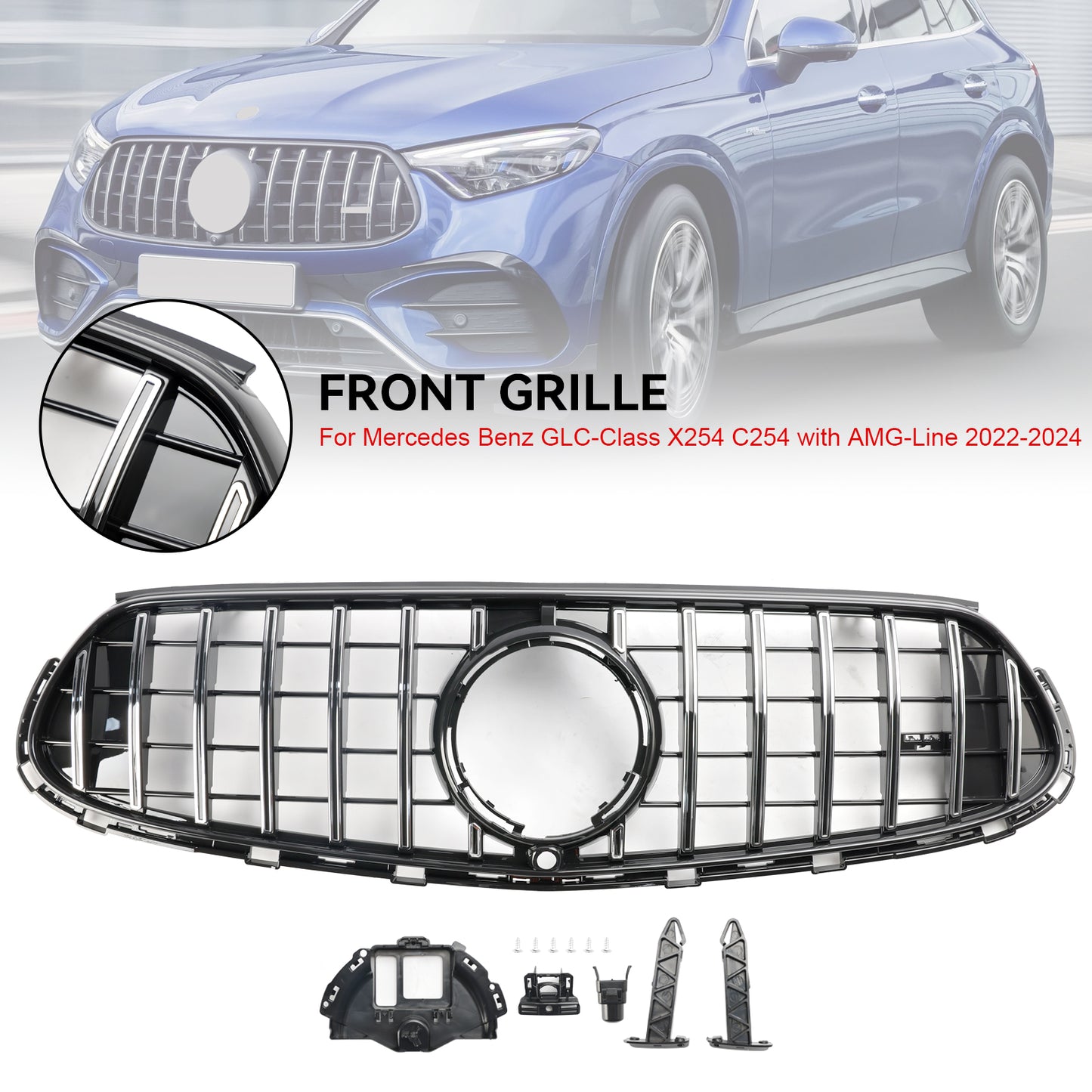 GT Panamericana Grill Grille Für Mercedes GLC X254 C254 mit AMG-Line 2022-2024