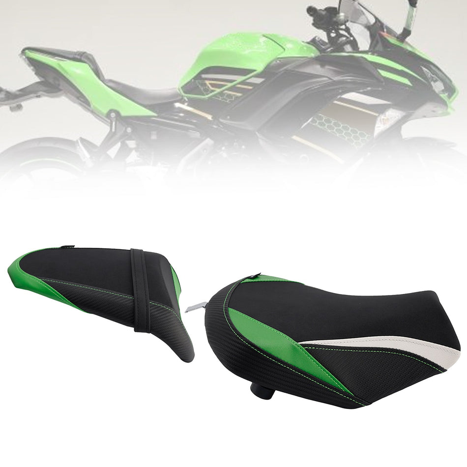 2017–2025 Für Kawasaki Ninja 650 Z650 Fahrer- und Beifahrersitz-Rücksitzkissen Weiß