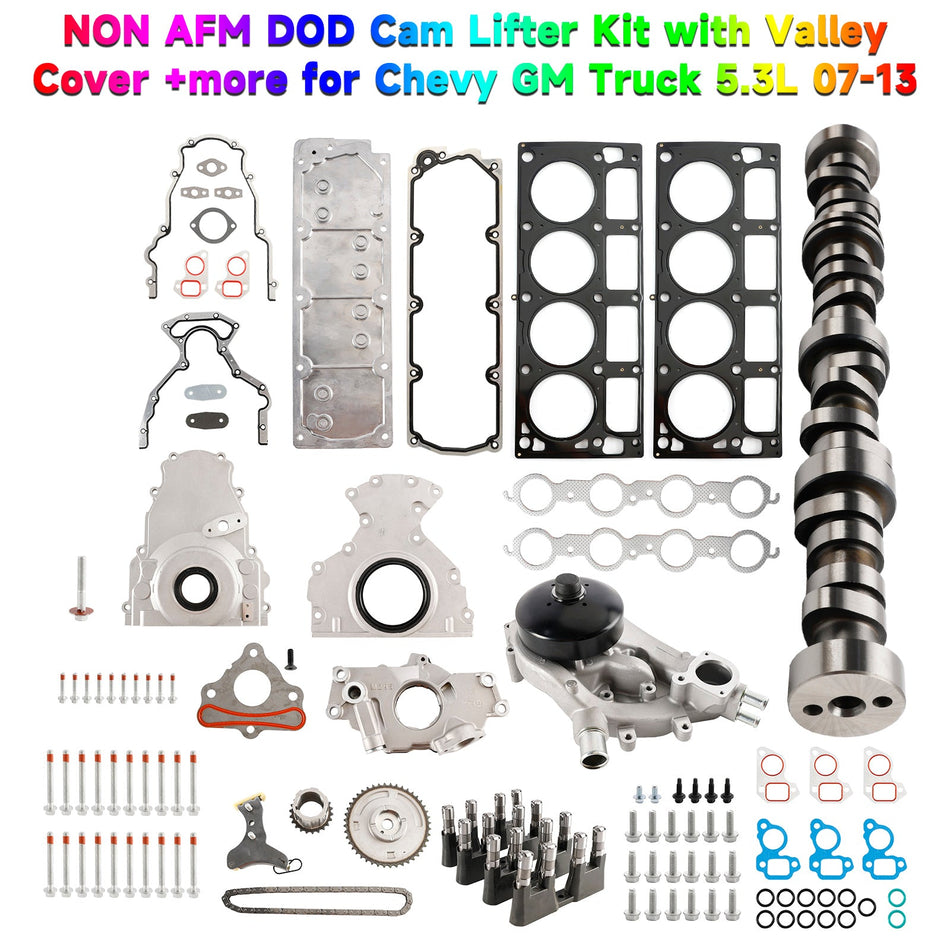 2005-2007 BUICK RAINIER 5.3L 5328CC 325CID V8 OHV NICHT AFM DOD Nockenwellenheber-Kit mit Tal-Abdeckung 12646386 12499225