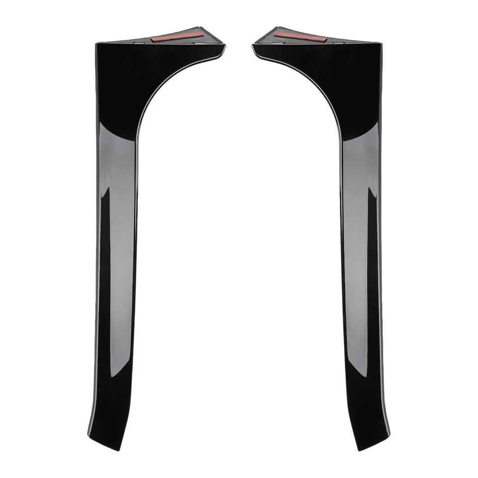 2008–2013 VW Golf MK6 GTI schwarz glänzend Paar Heckscheibe Seitenflügel Spoiler