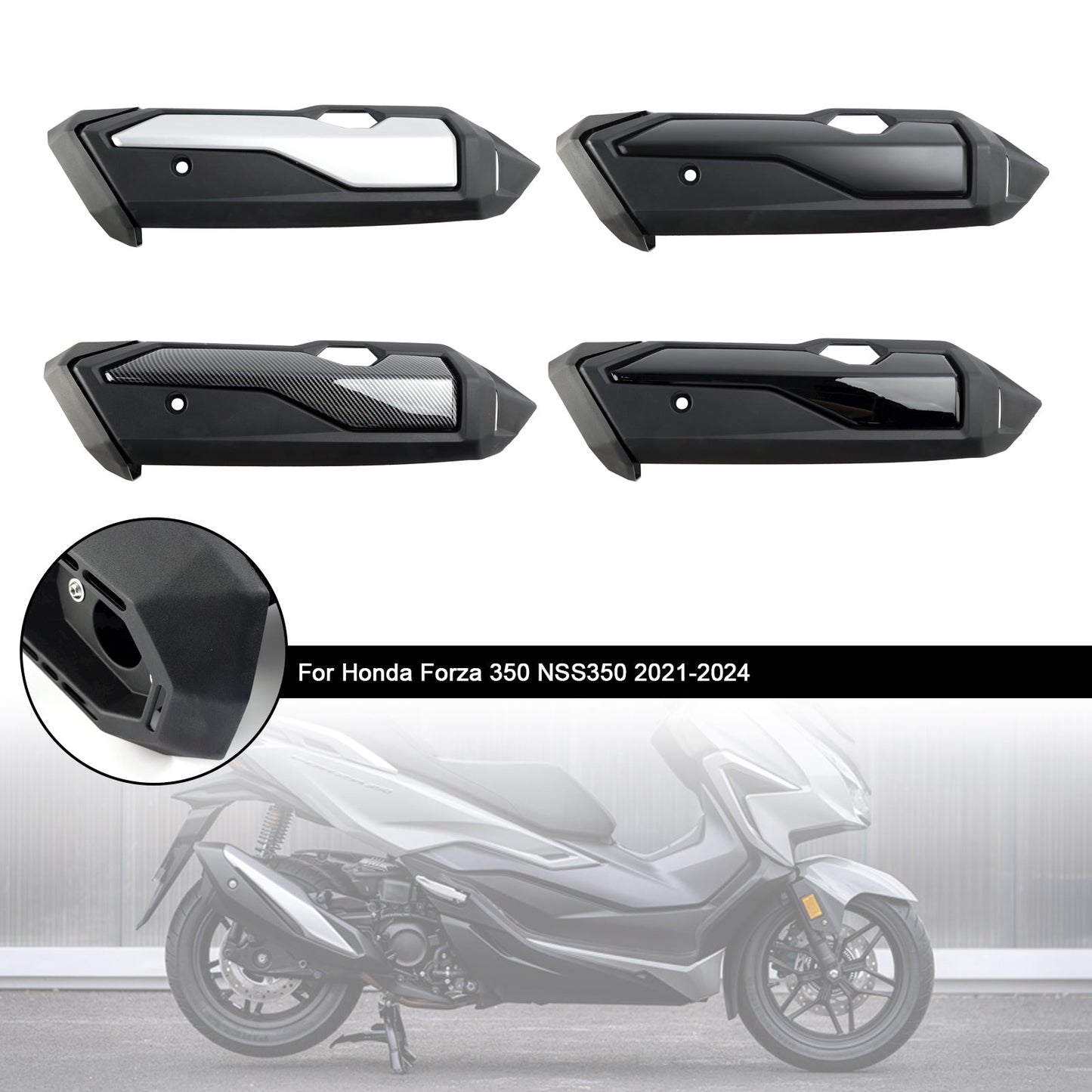 2021-2024 Honda Forza 350 NSS350 Auspuffrohr Hitzeschild Abdeckung Schale