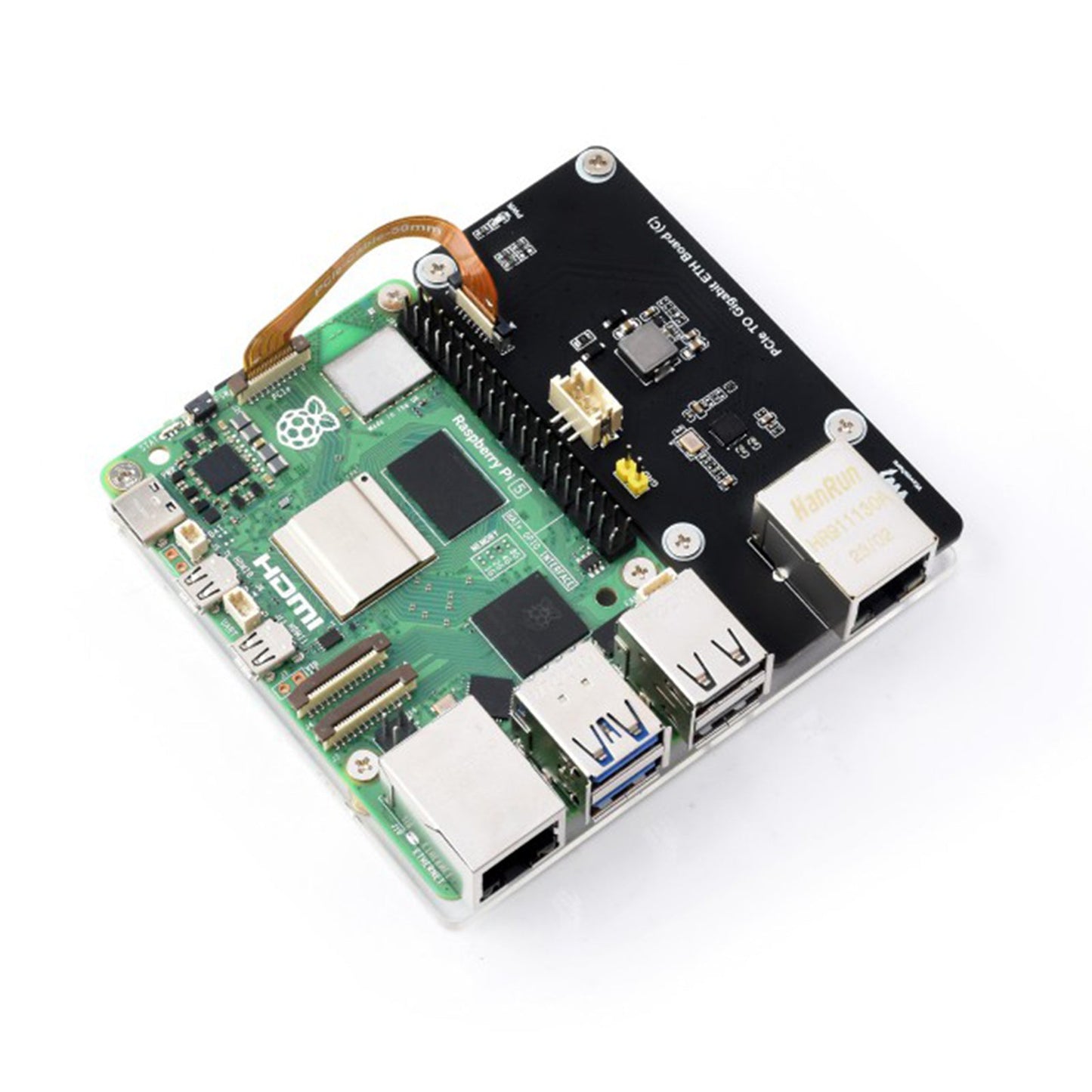 Raspberry Pi5 5B PCIe auf Gigabit Ethernet Port Adapter Board OS Treiberfrei