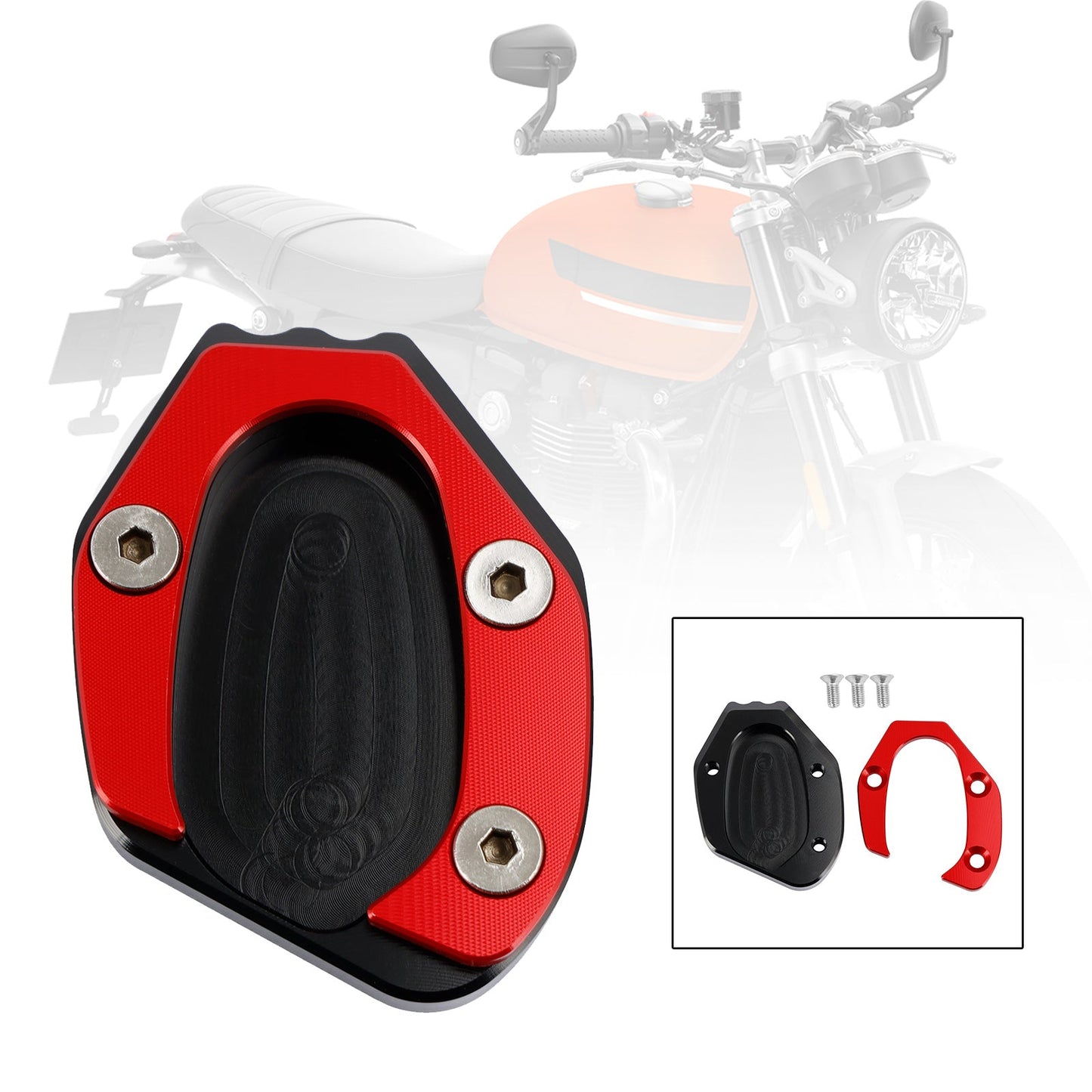 St?nder vergr??ern Plattenpolster passend für Speed Twin 1200 19-21 Thruxton 1200/R 16-19