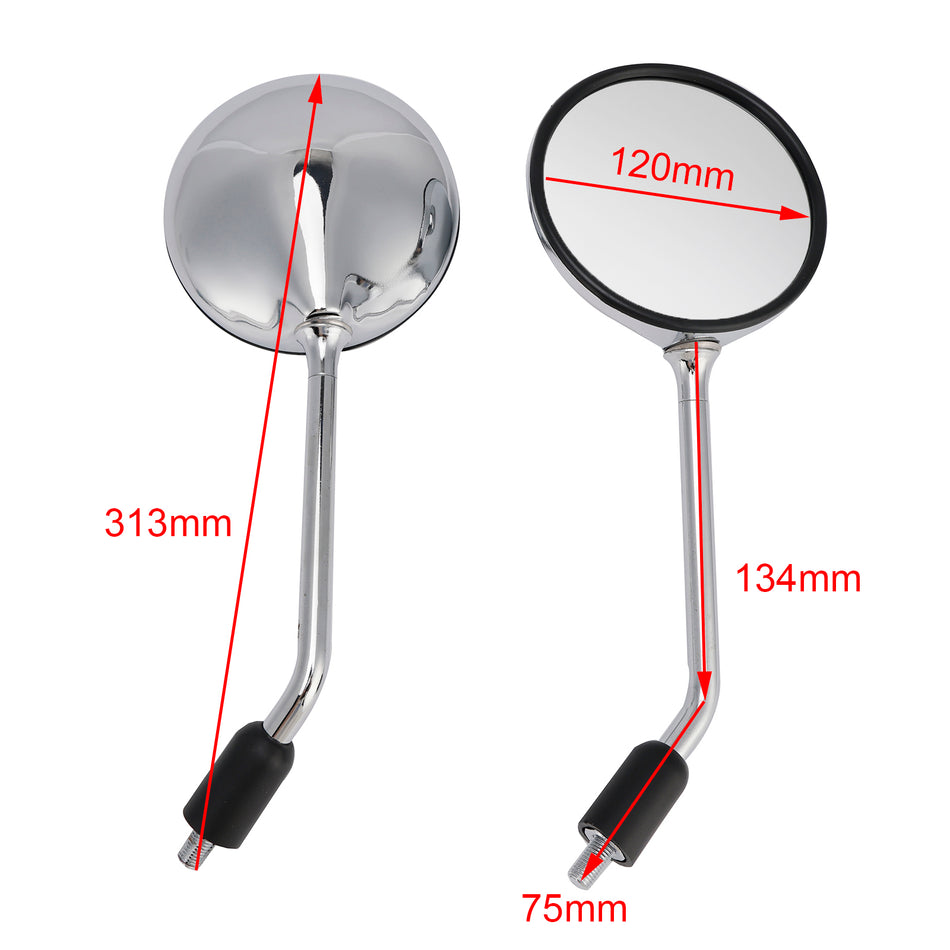 Spiegel Satz M10 Chrom – Rückspiegel links & rechts für Honda CB600F CB650 CB750K CB900F