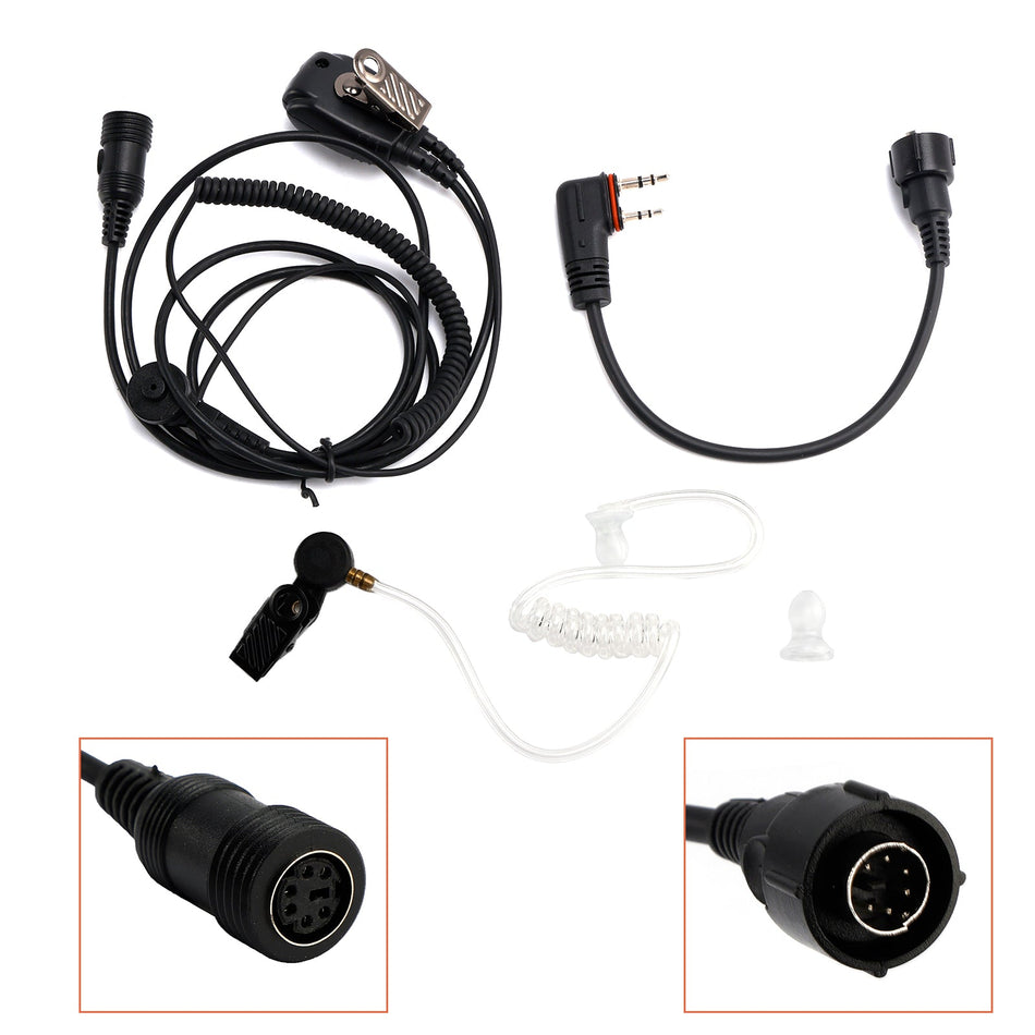102B Transparenter In-Ear-Kopfhörer mit Luftschlauch und A24-Kabel für ICOM A25CE, A25N und A24