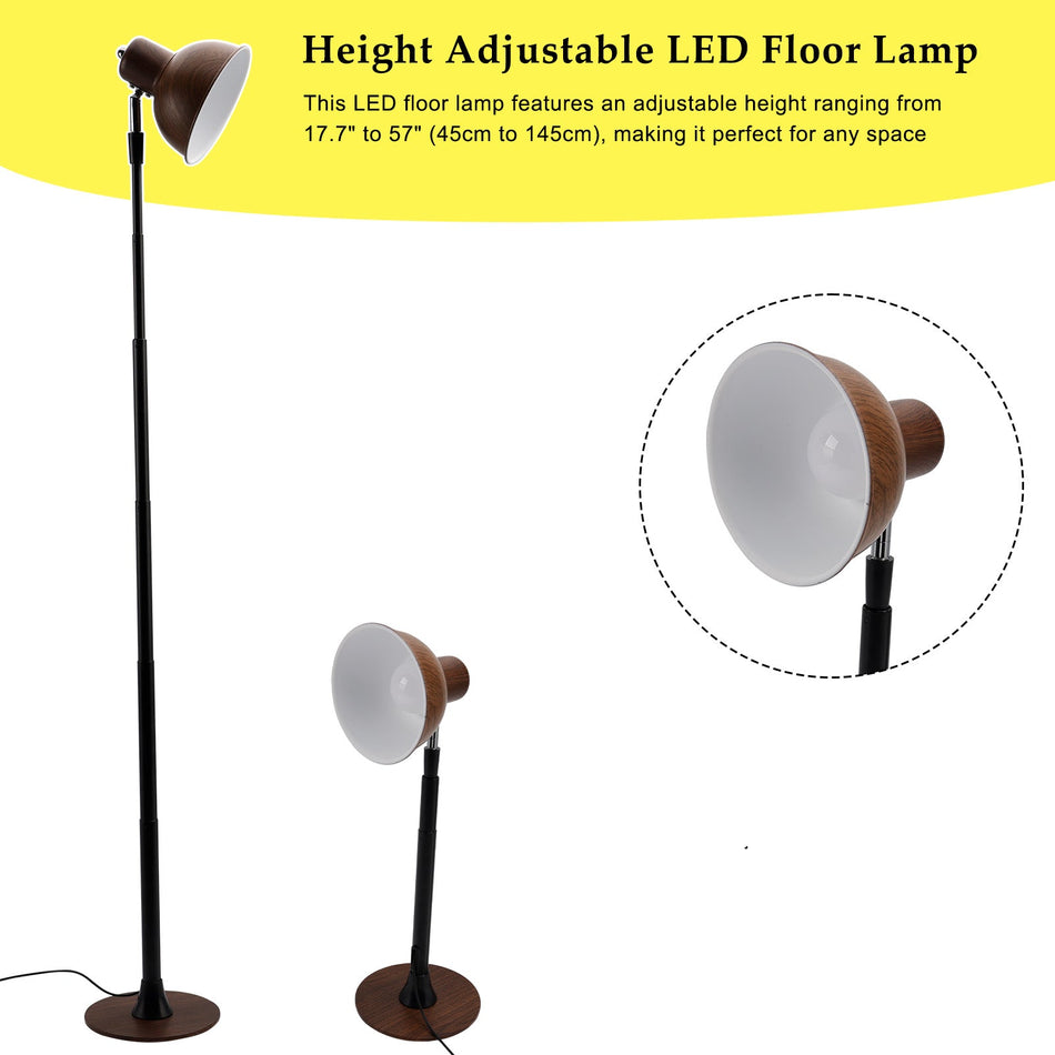 Dimmbar für Wohnzimmer/Büro – Schwarze, verstellbare LED-Steh- und Tischleuchte in 3 Farben