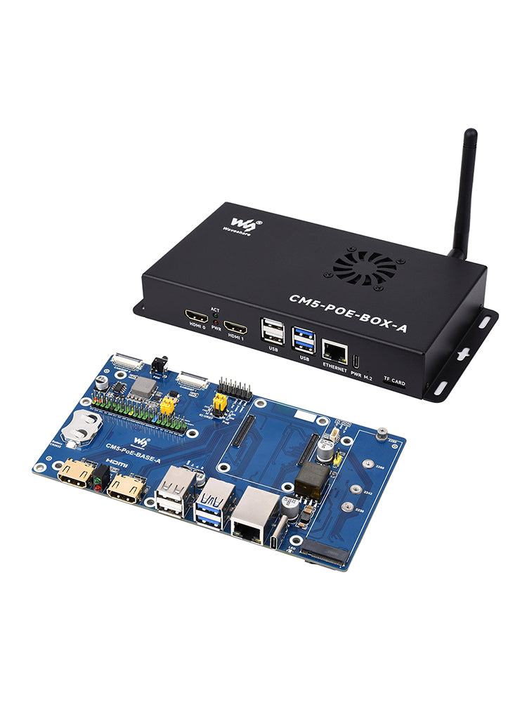 Raspberry Pi CM5 PoE-Erweiterungskarte, Computing-Modul, Baseboard-Unterstützung, M.2 NVMe