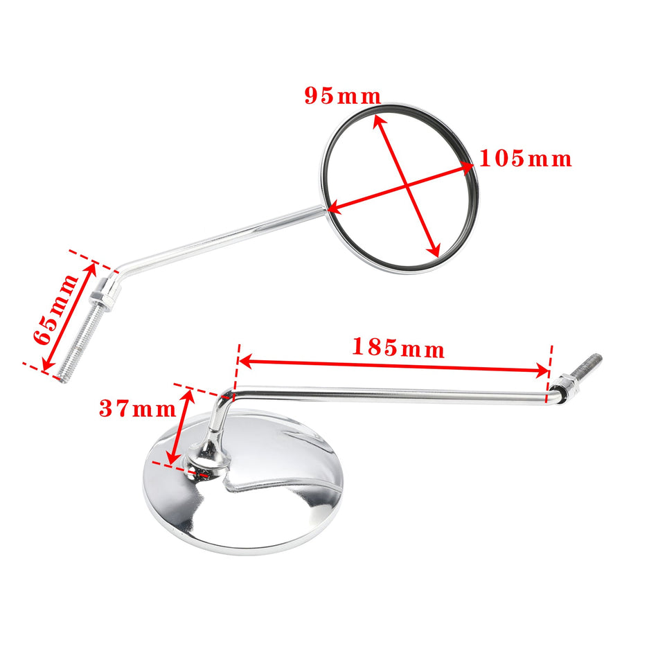 Rückspiegel Chromspiegel rund 8mm passend für Honda Passport C50 C70 C90