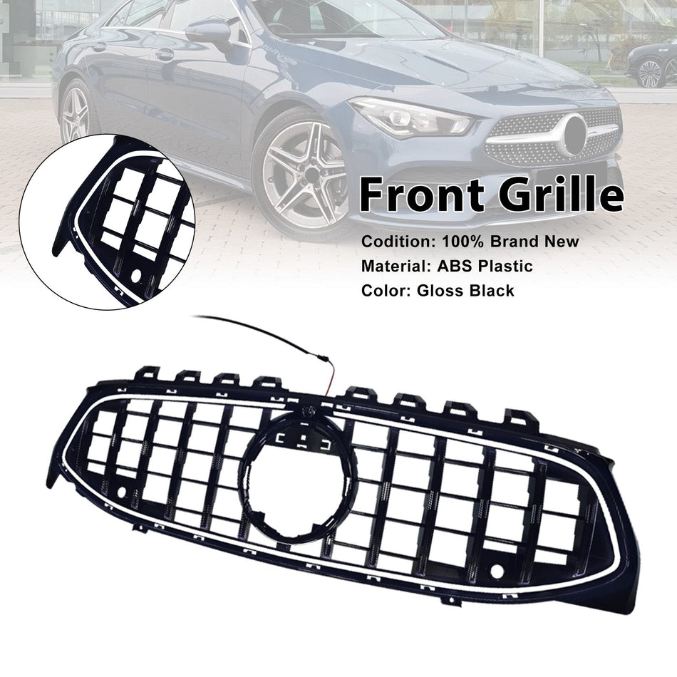Schwarzer Frontstoßstangengrill für Mercedes CLA-Klasse W118 C118 GT (2020–2024)