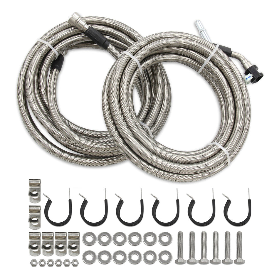 2005-2010 Chevy Cobalt, 2,2 l l4 GAS, Edelstahl-geflochtener Kraftstoffleitungssatz Quick Fix QFF0015SS