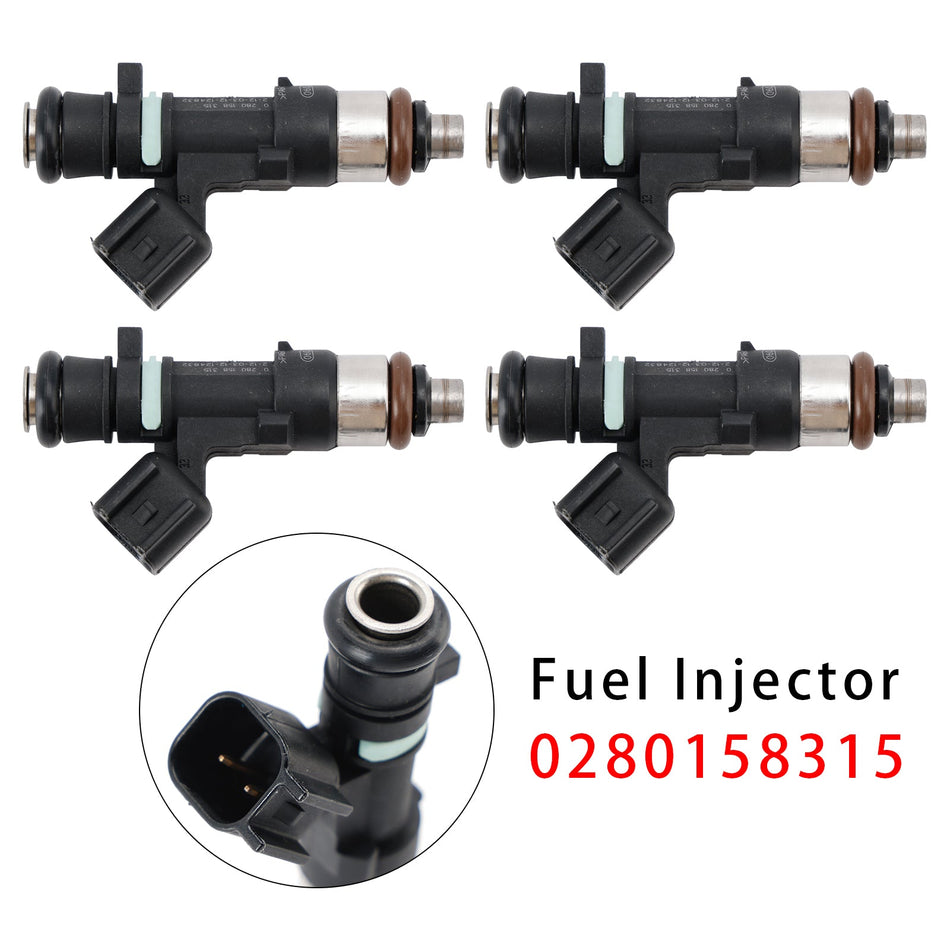 4 Stück Einspritzdüsen für Volvo C30 S60 V50 V60 XC60 L5 2.5L 05-16 0280158315