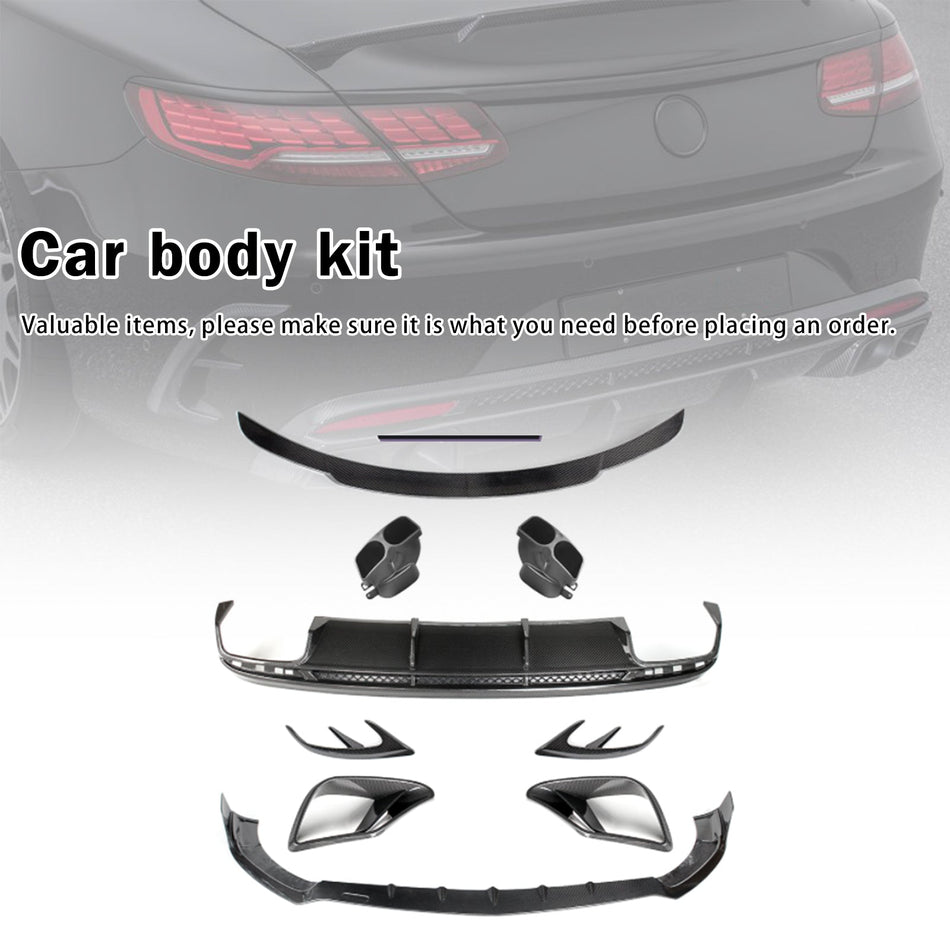2019–2021 Mercedes-Benz W217 S63 S65 AMG Coupé Carbonfaser-Stoßstangen-Bodykit