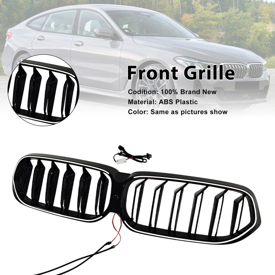 Doppellamellen-Frontgrill (Niere) in Schwarz, passend für BMW 6er G32 (2020–2025).