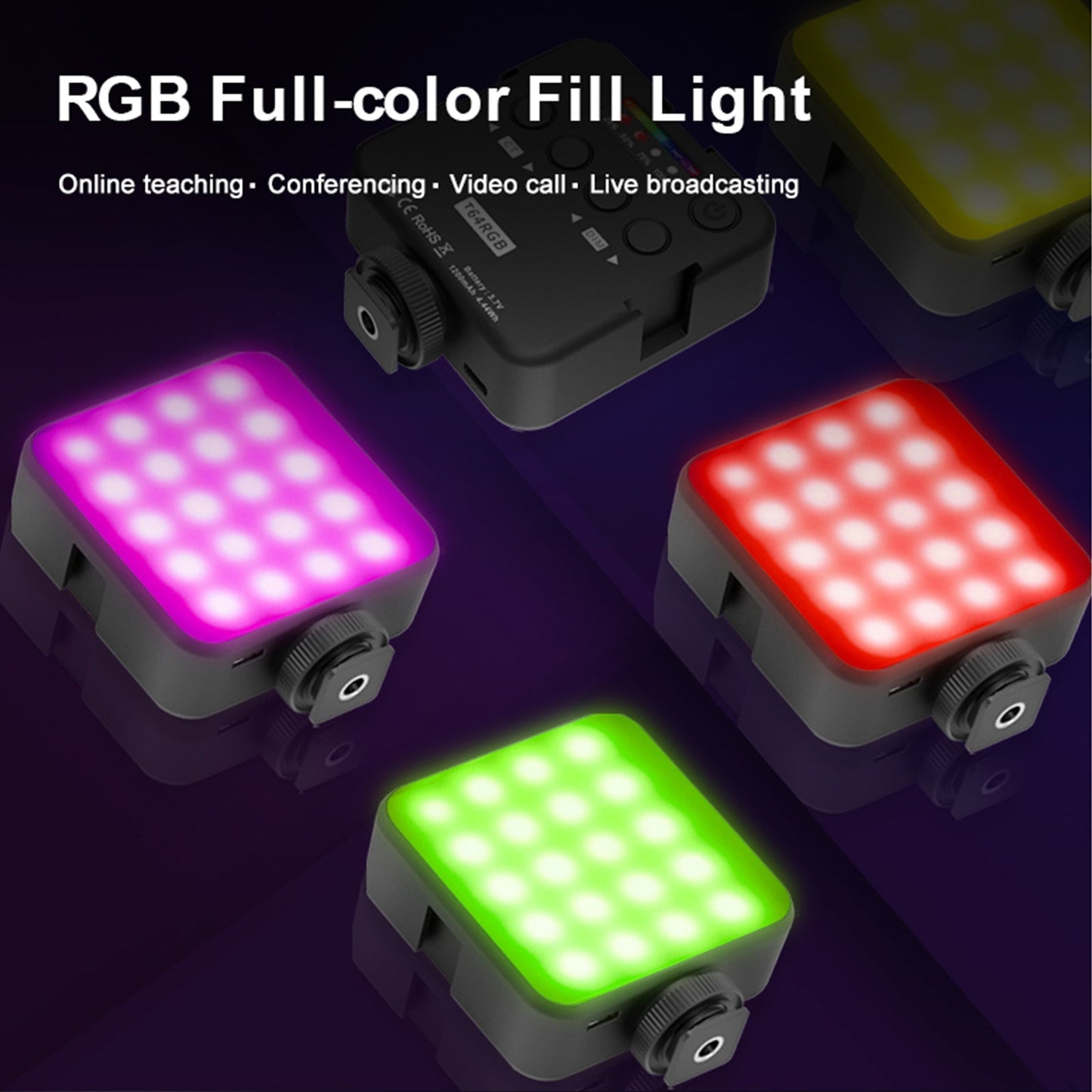 T64 RGB LED Video Licht Füllen Licht Video Fotografie Volle Farbe Led Füllen Licht