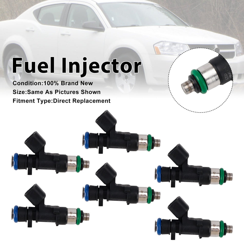 6 Stück Kraftstoffeinspritzdüsen für Chrysler 300M 2004 und Dodge Nitro 2007-2011, Teilenummer 0280158028