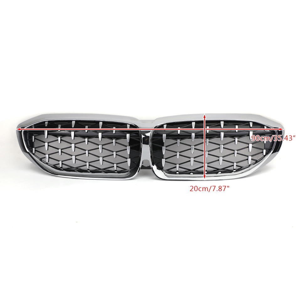 Diamant-Grill für den neuen BMW 3er G20 2019-2020 Racing Chrom-Frontnierengrill