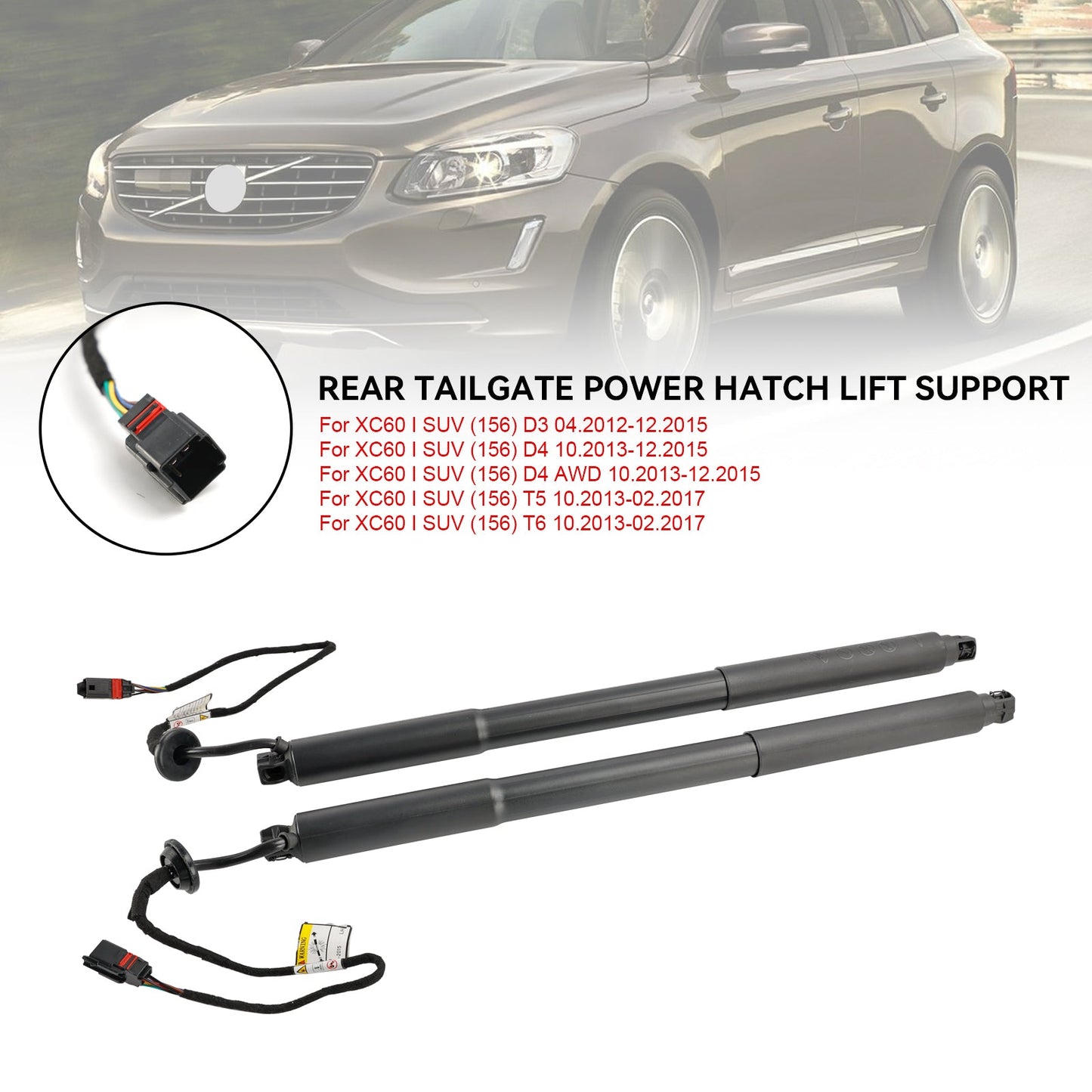 2 STÜCKE Power Heckklappen Lift Unterstützung 31386705 31386706 Fit Volvo XC60 2012-2017