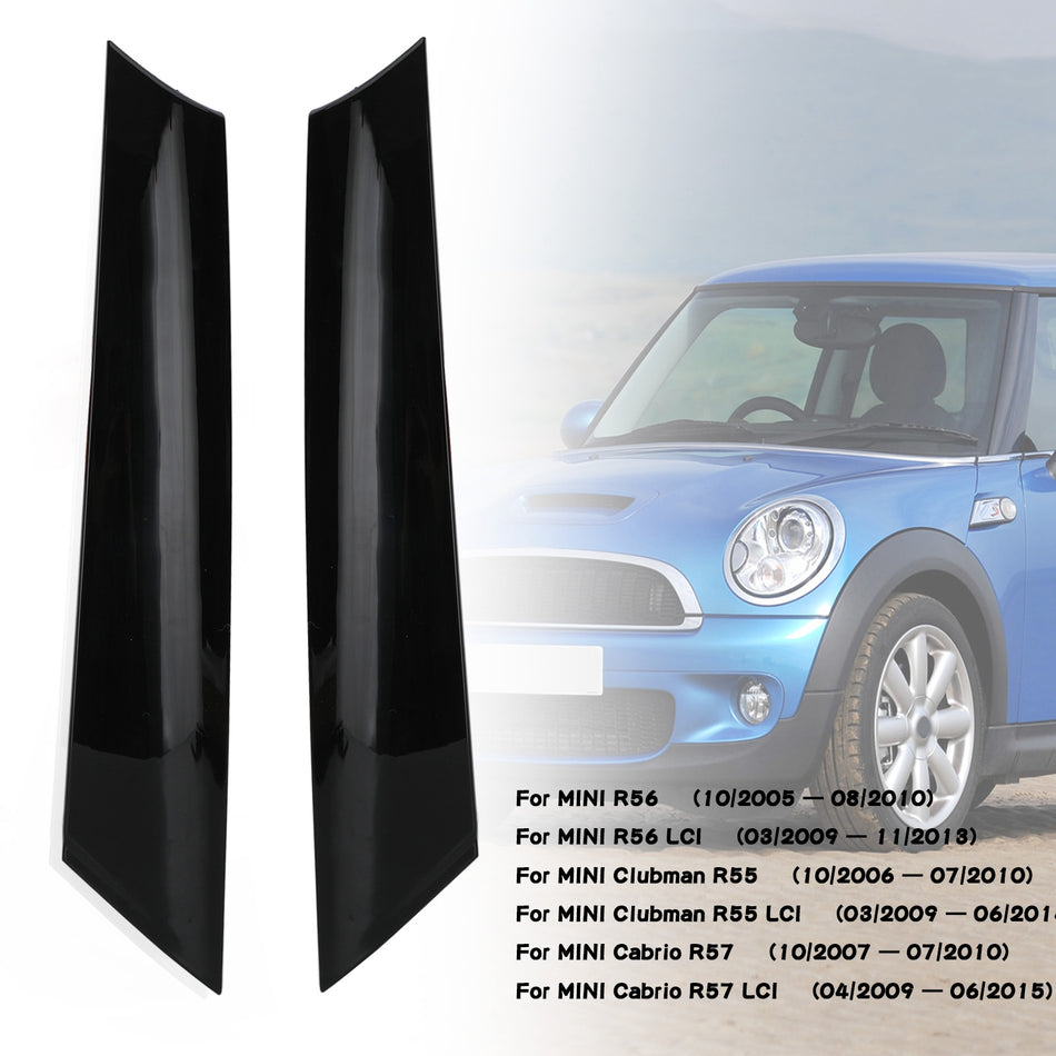 2x A S?ule Schwarz Windschutzscheibe Post Trim51137272583/84  Für Mini R55 R56