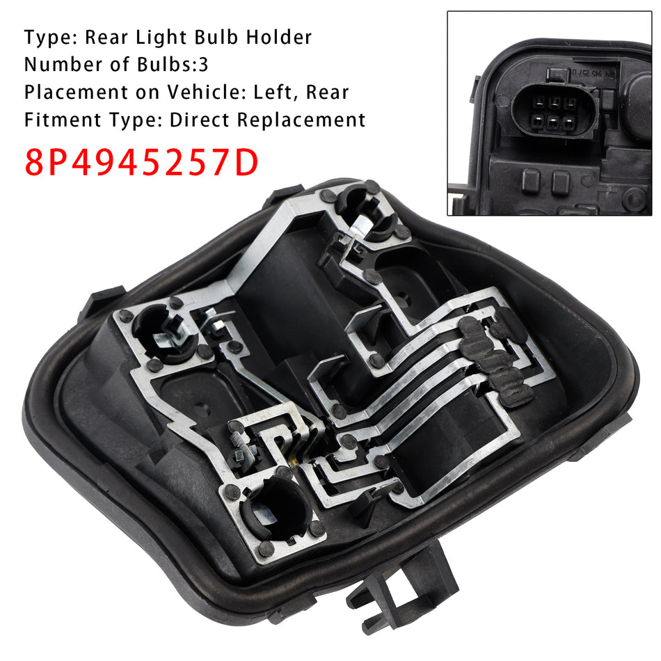 Left Rear Light Bulb Holder 8P4945257D Für Audi A3 5 DOOR Sportback 2009-2013